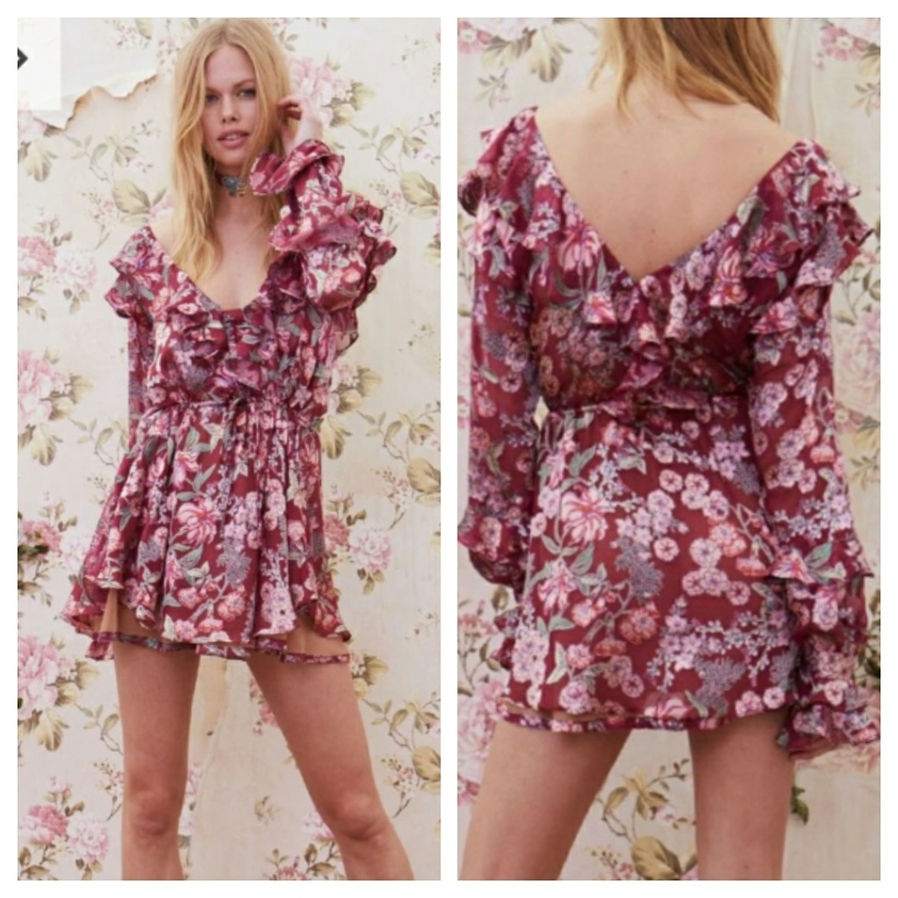 FOR LOVE & LEMONS Flora Drawstring Mini Dress - Picture 8 of 8